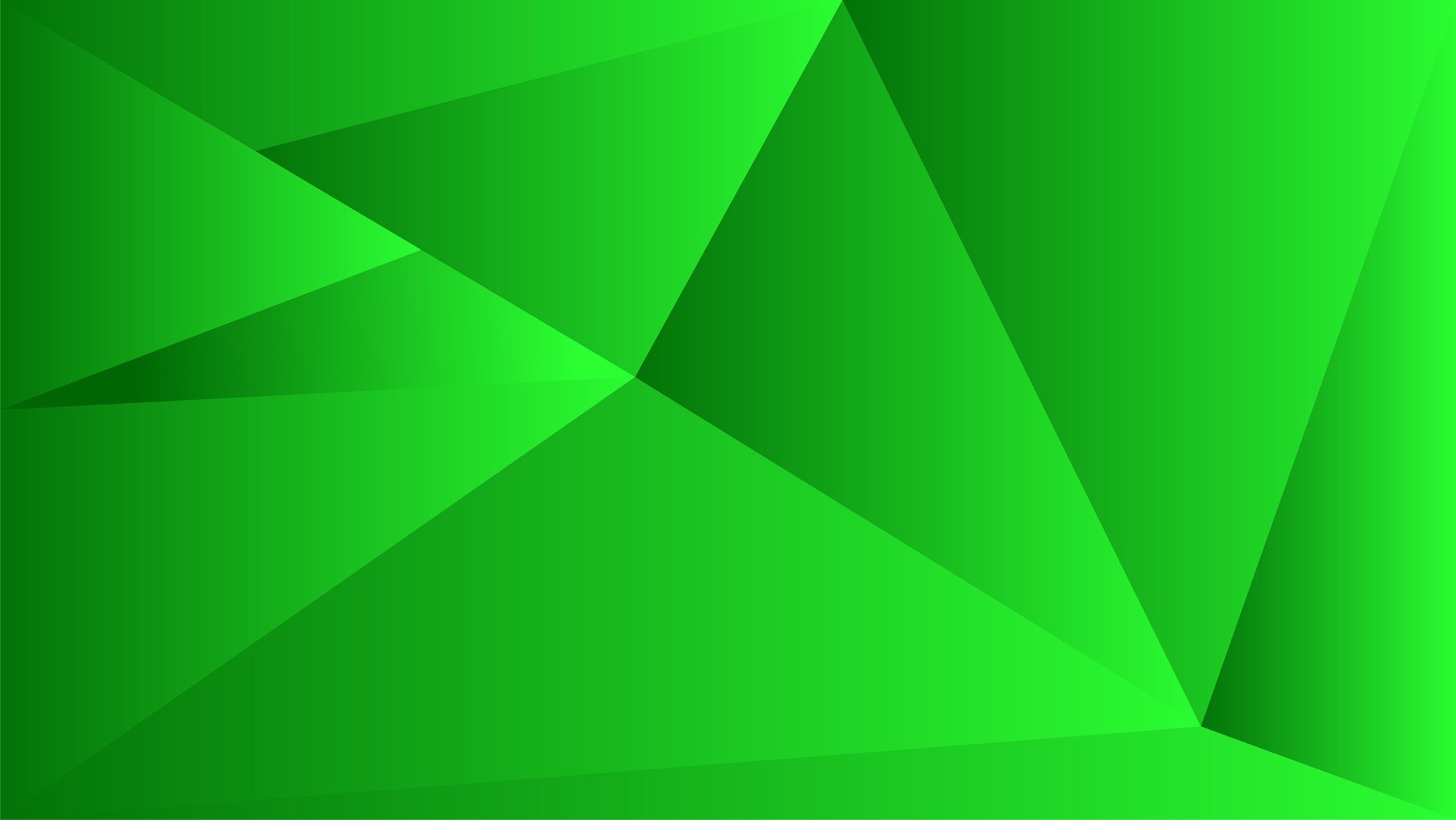 Polygon Triangle in Green Gradient Background